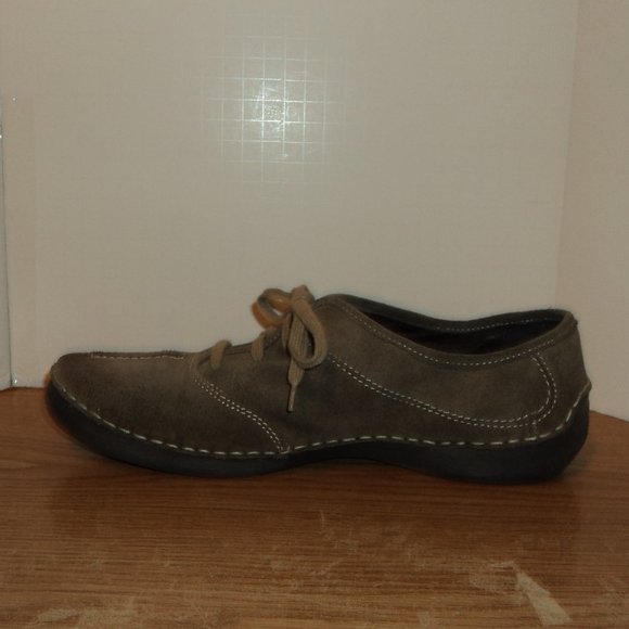 Josef Seibel Women's Size 42 (US 11) Shoes Loafers Suede Taupe Lace Up - Picture 7 of 12